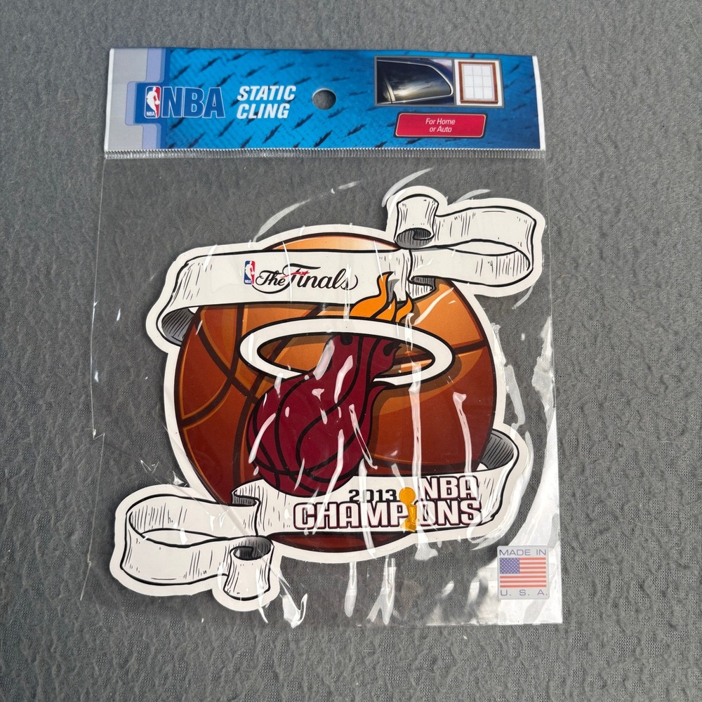 Miami Heat 2013 NBA Champions Static Cling Decal Rico Industries SSCM770WC13